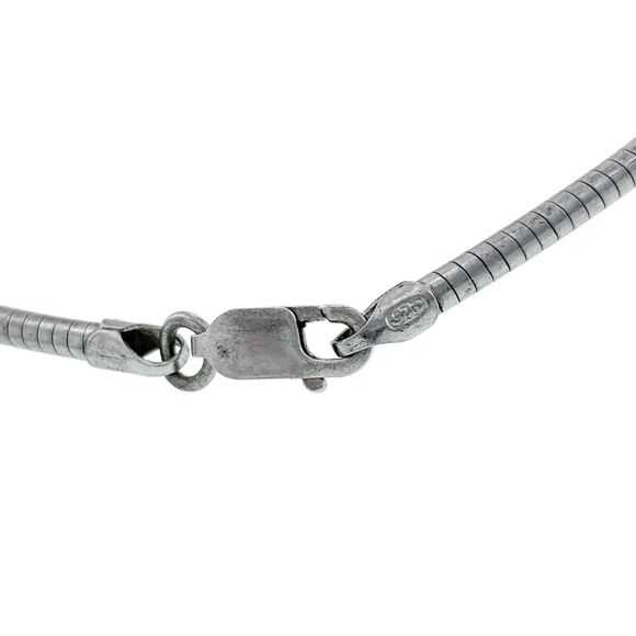 Vintage AGI Sterling Silver 925 2.2mm Snake Chain Necklace 16" - Picture 2 of 4